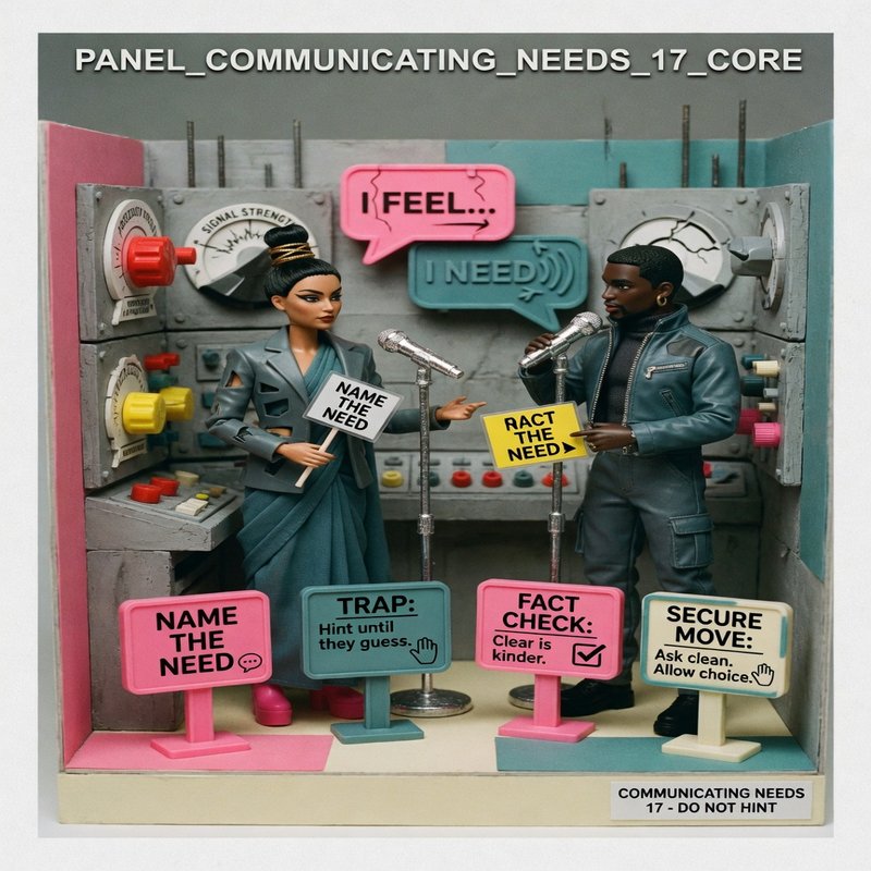 Diorama panel: communicating needs teaching scene